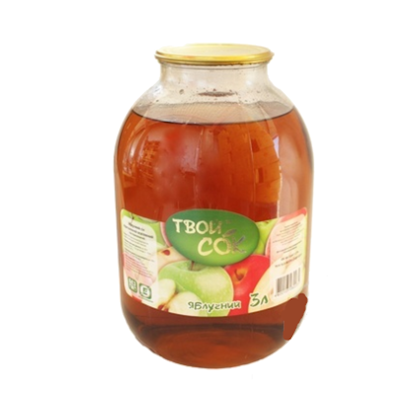 Сік ТВІЙ СІК (4820105080235) яблучний відновлений, пастеризований, 3л